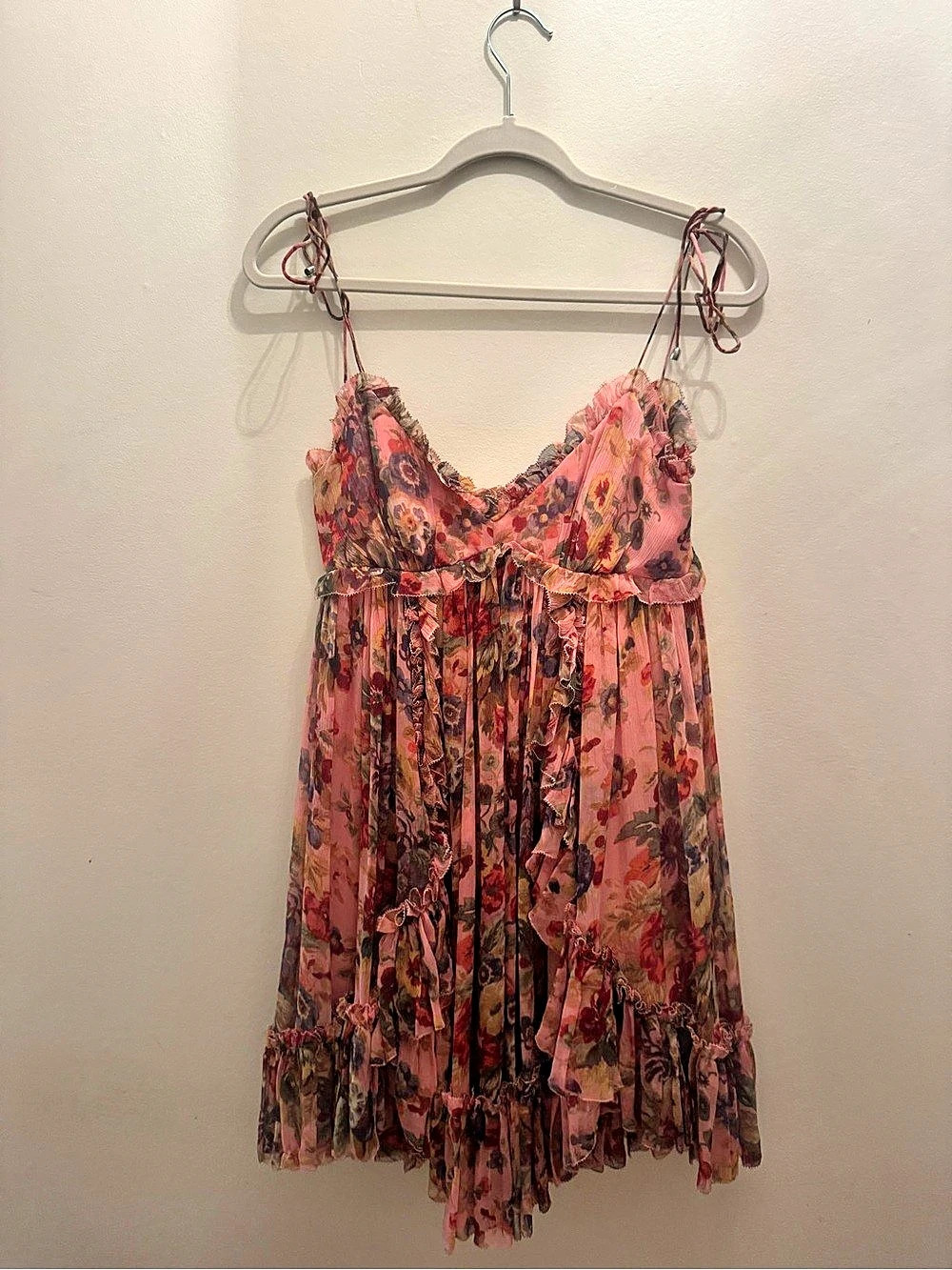Zimmermann Floral Silk Mini Dress Size Small